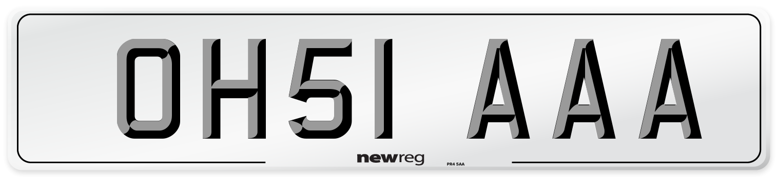 OH51 AAA Number Plate from New Reg